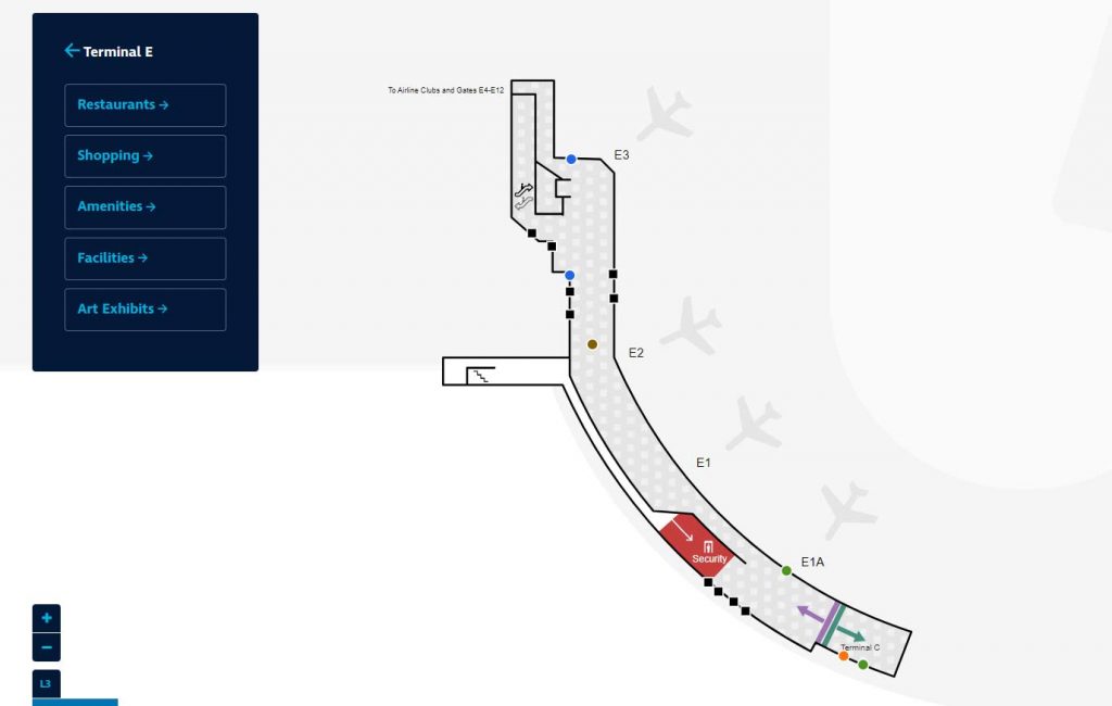 Terminal E - Boston Logan International Airport Map