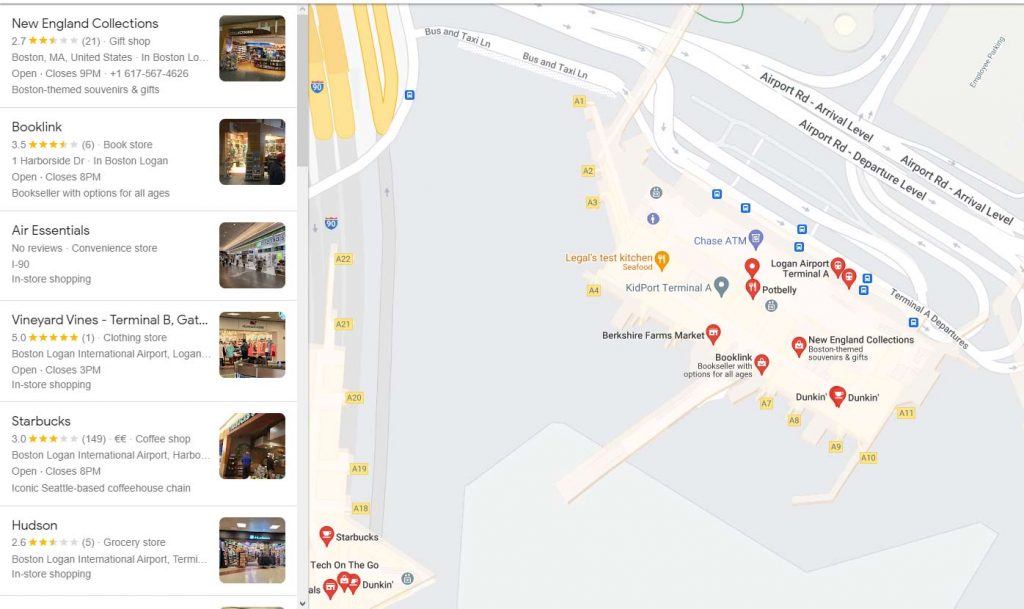 Shops at Boston Logan Airport | Map