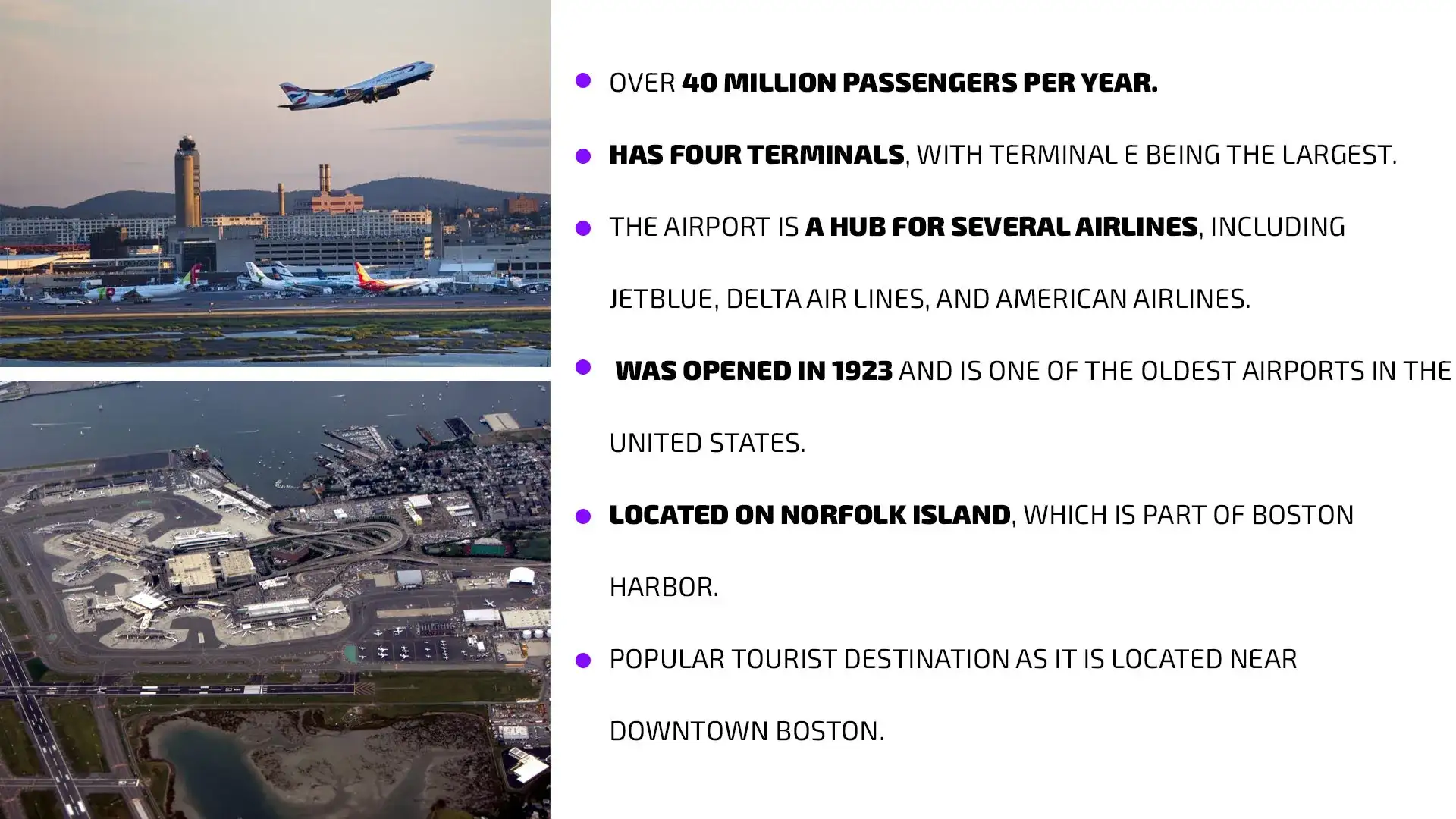 Interesting facts about BOS Airport